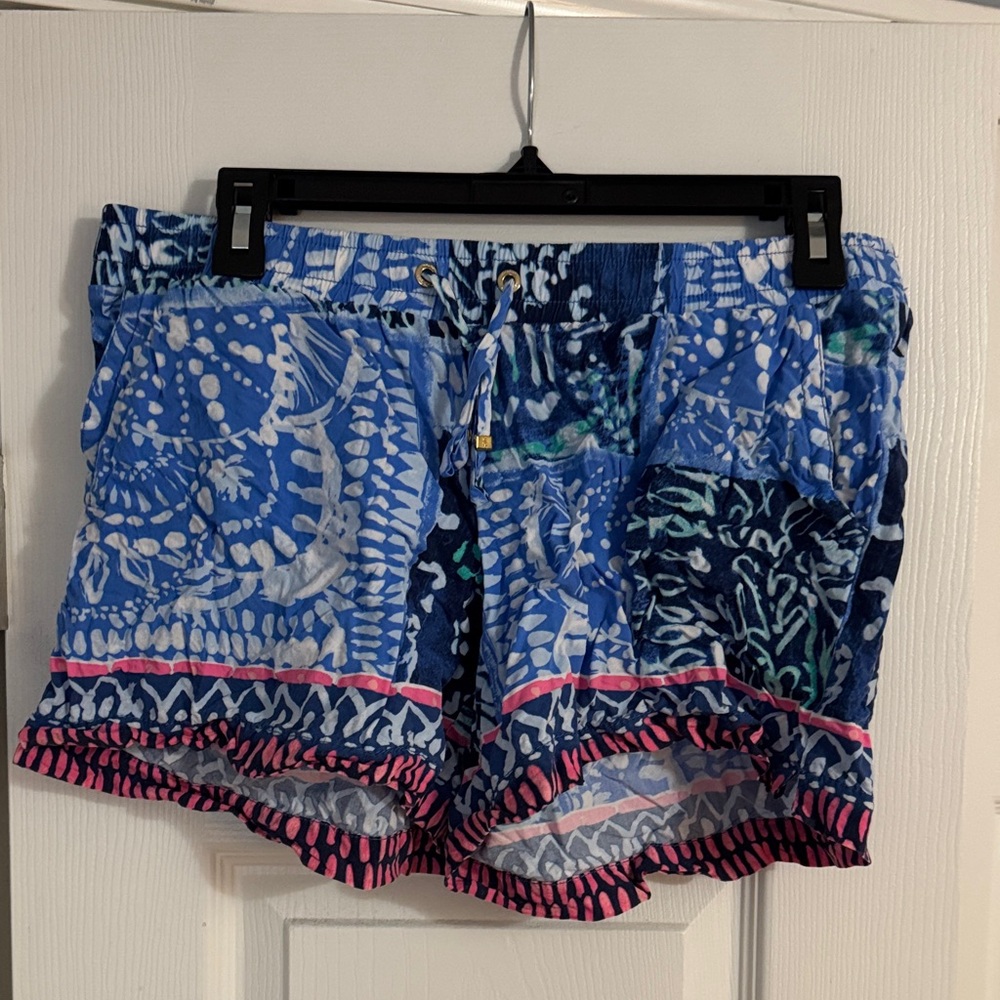 Lilly Pulitzer Blue and Pink Patterned Shorts